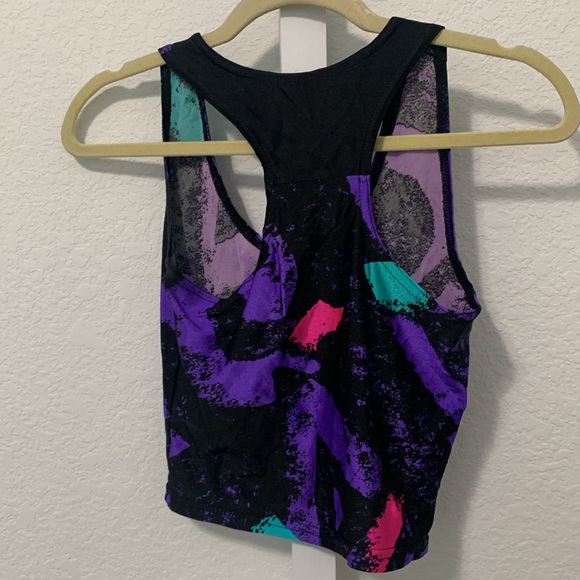 Vintage Gear 1 80s Print Cropped Tank Top - Picture 3 of 7